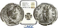 ★NGC-CH_XF★ Macrinus (217-218 AD) AR Denarius, Rome -