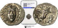 Very Rare-CCG-MS60: ISLANDS off CARIA, Rhodos.Circa 175-170 BC. AR Drachm -
