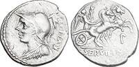The Roman Republic. P. Servilius M. f. Rullus. AR Denarius (3.88gm). Rome -