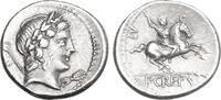 The Roman Republic. P. Crepusius. AR Denarius (3.96gr). Rome, circa 82 BC. -