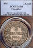 Frankfurt 2 Gulden German States Frankfurt 1856 Two Gulden PCGS MS 64 F.STG/STG UNC -