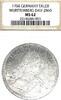 GERMANY TALER German States WURTTEMBERG 1760 Taler Coin Thaler NGC MS 62 VZ/F.STG RARE TOP POP -