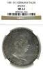 GERMANY TALER German States Baden 1811 B Taler Coin Thaler NGC MS 62 F.STG UNC RARE TOP POP -