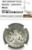 GERMANY TALER German States Bremen 1863 Taler Coin Thaler NGC MS 64 STG/F.STG UNC LIBERATION -