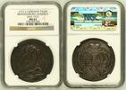 GERMANY TALER German States Brandenburg-Ansbach 1727 Taler Coin Thaler NGC MS 62 VZ/F.STG RARE -