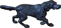 Deutschland Vintage European Cast Iron Hunting Dog Figurine, 12cm Setter Pointer Sculpture -