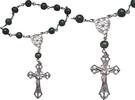 Deutschland Vintage German Silver 800 Rosary Single Decade Pocket Tenner Heba Green Jade -