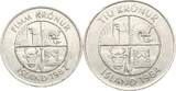 Island Kronur ab 1946 Lot von 2 Münzen EF