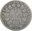 Vatikan 1 Lira 1866 Papst Pius IX s / VF-