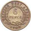 British West-Afrika Sixpence 1942 Georg VI. VF