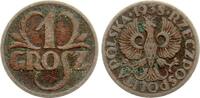 Polen 1 Grosz 1938 2. Republik ss 2,00 EUR  Excl. 10,00 EUR Verzending