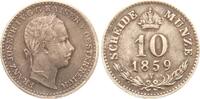 &Ouml;sterreich/Haus Habsburg 10 Kreuzer 1859 V Franz Josef I., fvz 58,00 EUR  Excl. 15,00 EUR Verzending