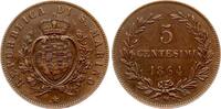 San Marino 5 Centesimi 1864 M vz+ 58,00 EUR  Excl. 15,00 EUR Verzending