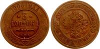 Russland 3 Kopeken 1908 Nikolaus II., 1894-1917 ss 5,00 EUR  Excl. 10,00 EUR Verzending