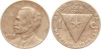 Cuba 1 Centavo 1958 Jose Marti, Portrait nach links ss- 2,00 EUR  Excl. 10,00 EUR Verzending