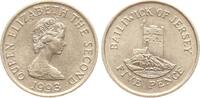 Jersey 5 Pence 1993 Elisabeth II. vz 2,00 EUR  Excl. 10,00 EUR Verzending