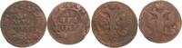Russland Denga (1/2 Kopeke) Lot von 2 x 1 Denga -