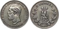 Norwegen Oscar II. 2 Kroner 1890 ss