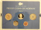 Norwegen ab 50 Øre Harald V., Proofset 2002 -