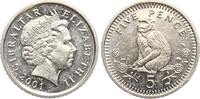 Gibraltar 5 Pence Elisabeth II., Berberaffe -