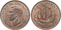 Großbritannien 1/2 Penny Georg VI., 1936-1952, the Golden Hind -