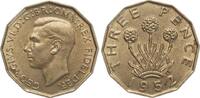 Großbritannien Threepence Georg VI., 1936-1952 -