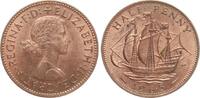 Großbritannien 1/2 Penny Elisabeth II., 1936-1952, the Golden Hind -