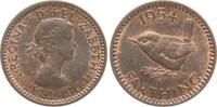 Großbritannien Farthing Elisabeth II., 1952-2022, Zaunkönig nach links -