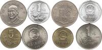 China, Volksrepublik Yuan Lot von 4 Münzen -