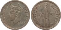Süd-Rhodesien Threepence Georg VI. -
