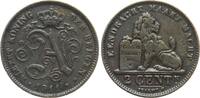 Belgien 2 Centimes Albert I., 1909-1934 -