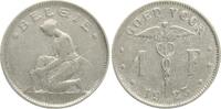 Belgien 1 Franc Albert I., 1909-1934 -