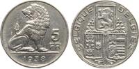 Belgien 5 Francs Leopold II. (1934-1951) -