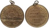 USA tragbare Medaille auf die 19. Weltausstellung in Chicago -
