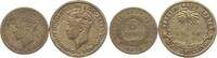 British West Africa 6 Pence & 1 Shilling Georg VI., lot von 2 gering erhaltenen Münzen -