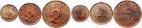 Mauritius Elisabeth II., Lot von 3 Münzen -
