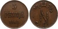 Finnland 5 Penniä Nikolaus II (Russland) -