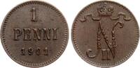 Finnland 1 Penniä Nikolaus II., (Russland) -