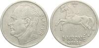 Norwegen 1 Krone Olav V., 1957-1991, seltenes Jahr -