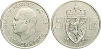 Norwegen 5 Kroner Olav V., 1957-1991, Kursmünze -
