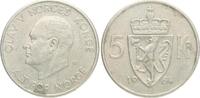 Norwegen 5 Kroner Olav V., 1957-1991, Kursmünze -