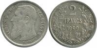 Belgique Argent 2 Francs 2 Francs Leopold II Légende Française - Belgique Argent -