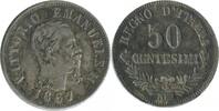 Italie Argent - Italie Reunifiee 50 Centimes 50 Centimes Victor Emmanuel II -