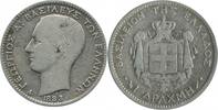 Grèce Argent 1 Drachme 1 Drachme Georges Ier Grèce -
