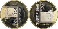 Slovénie 5 Euros 3 Euros Slovénie 2014 - Janez Puhar -