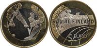 Finlande 5 Euros 5 Euros Finlande 2016 - Série Sports - Hockey sur Glace -