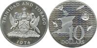 Trinité et Tobago Argent 10 Dollars 10 Dollars - Trinité et Tobago Argent -