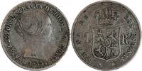 Espagne Argent 1 Real 1 Réal Isabelle II - Espagne Argent -