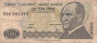 Turquie 10 Lira 10 Lira Turquie 1970 -