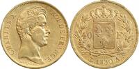 40 Francs 40 Francs Charles X Tranche en Creux -